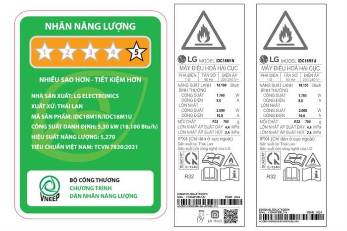 Điều Hòa LG Inverter AI Air 18000 BTU 1 Chiều IDC18M1 - Model 2025